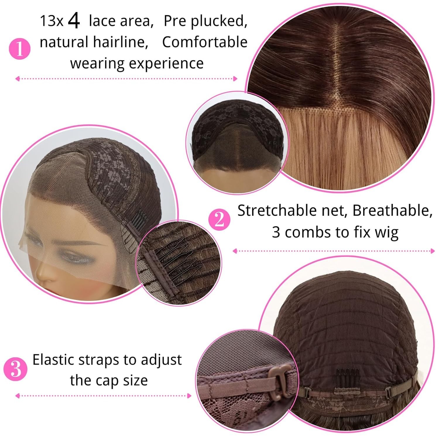 Ash Blonde Lace Front Wig 24″ Wavy Ombre Glueless Pre Plucked HD Heat Resista…