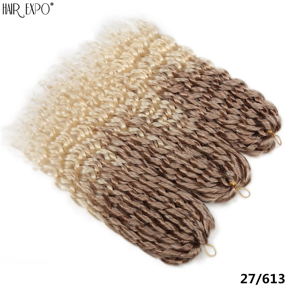 16Inch Freetress Ombre Synthetic Loose Deep Wave Twist Crochet Hair Extensions