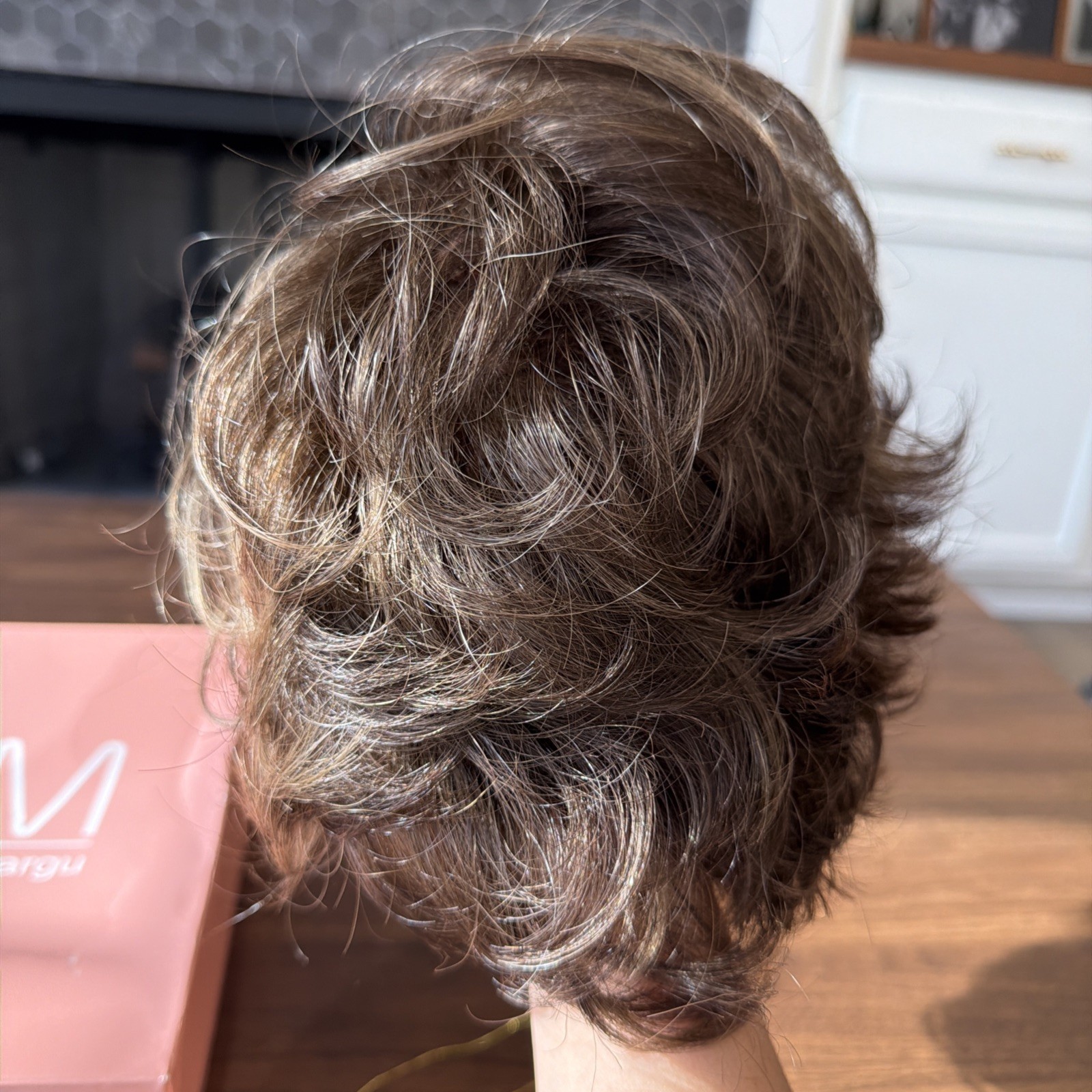Henry Margu Short Hair Brown Wig Unisex Chic Glam Soft Curls Modern