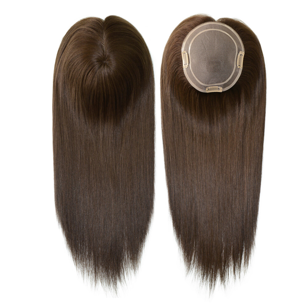Women Topper Human Hair Luxury European Remy Hair Fine Mono Top Pieces