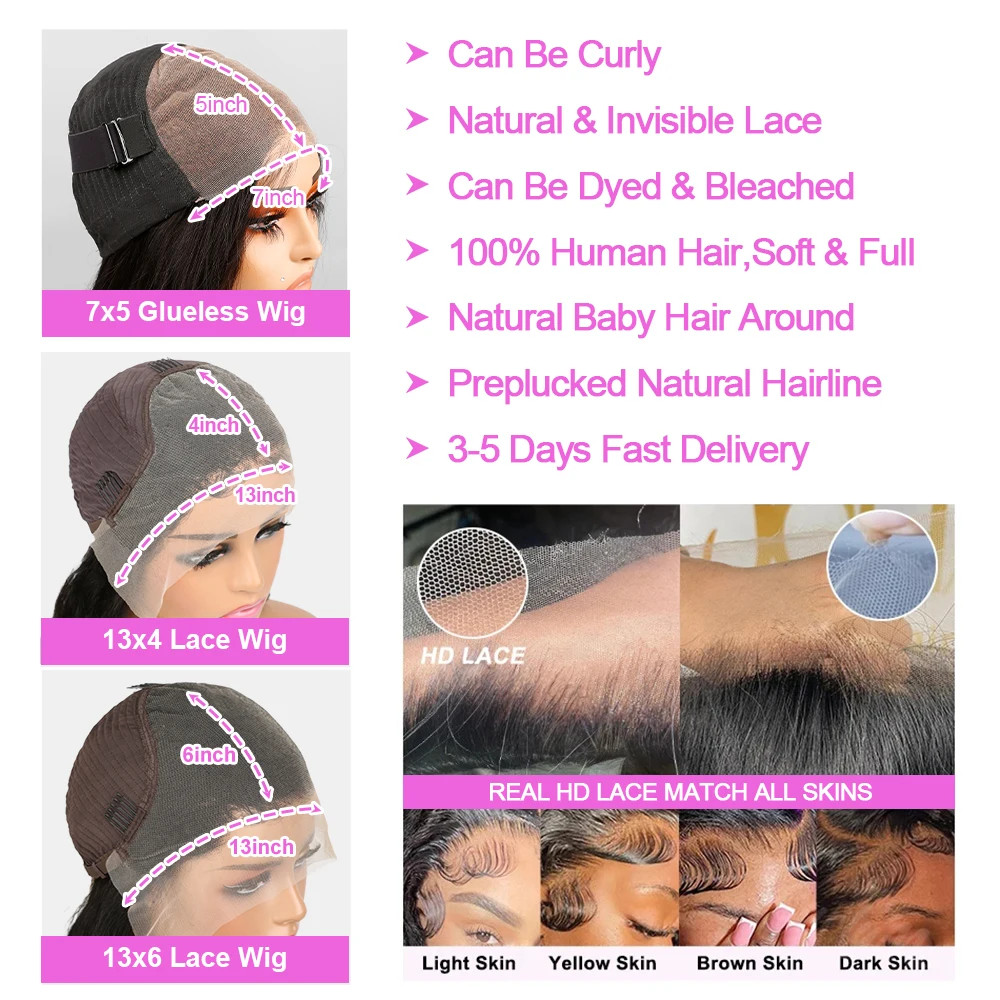 Glueless Body Wave Bob Wig 13×6 Lace Front Human Hair Short Wigs for Black Women