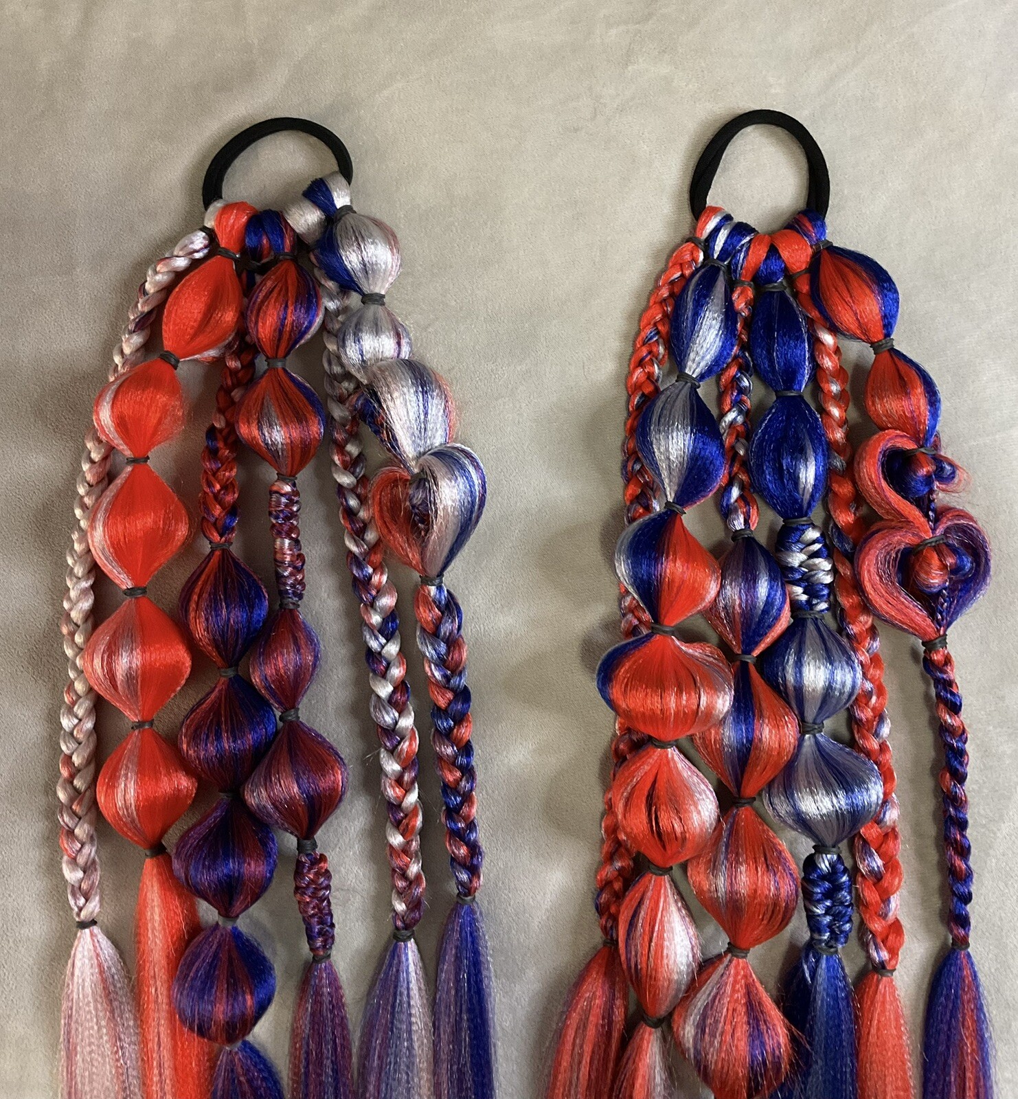Reusable Softball Braid Ponytail, Braided Ponytail, Rave Hair, Festival Braids