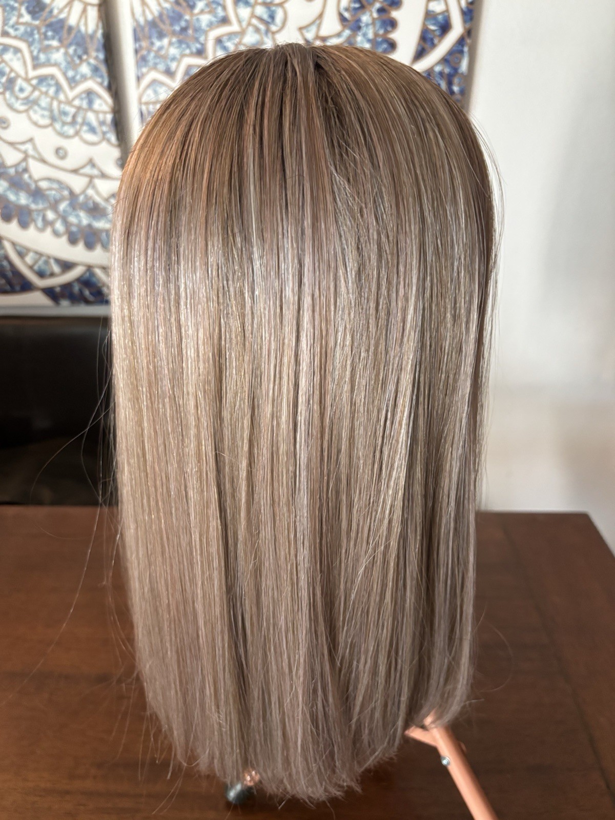 Luxury Lace Front Center Part Synthetic Wig Ash Blonde By Wigs For Every Women