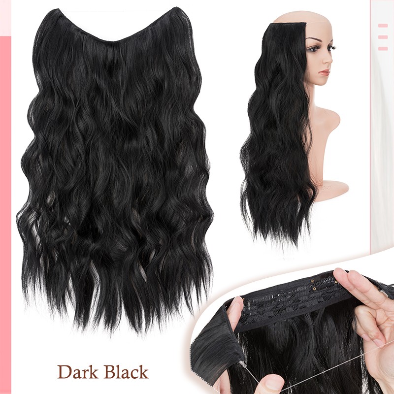 Highlight Invisible Wire Clip Headband Hair Extension 100%Natural Thick As Human