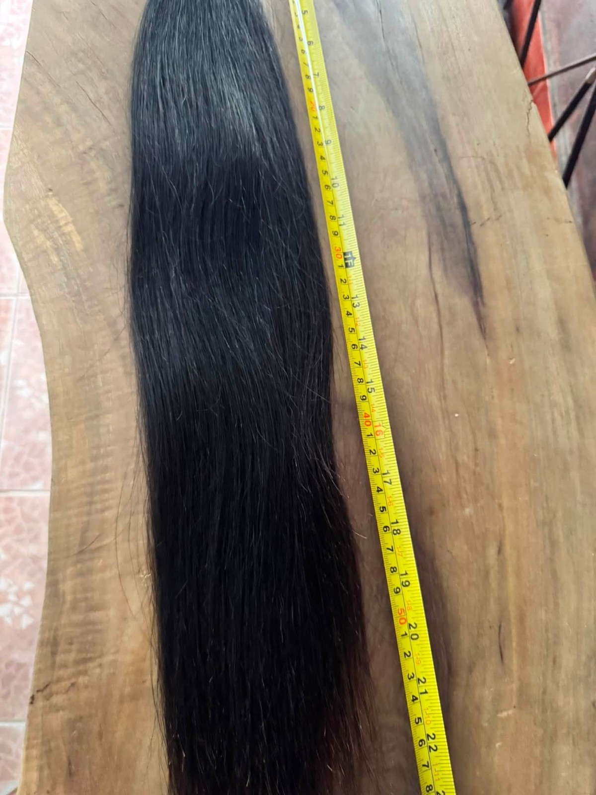 1623 Natural Human Hair Ponytail Straight Real Hair 24 Inch 125 G
