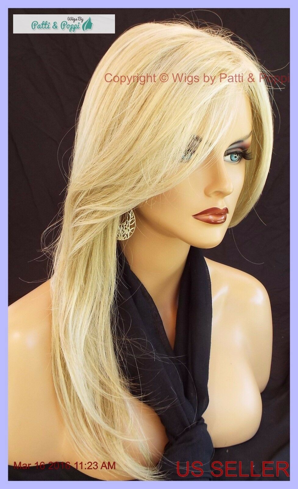 SHILO NORIKO RENE OF PARIS MONOTOP WIG STUNNING SEDUCTIVE STYLE CLR CREAMY BLOND