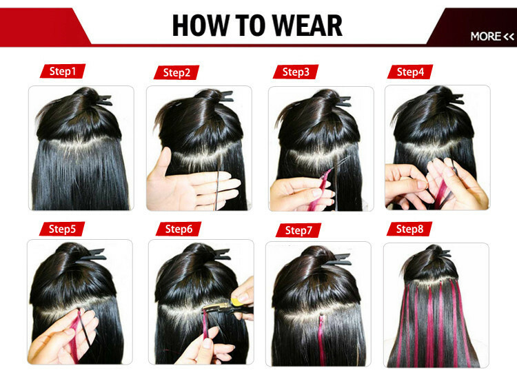 Pre-Looped Micro Ring Human Hair Extensions Silicone MicroBeads Link Full Head1g
