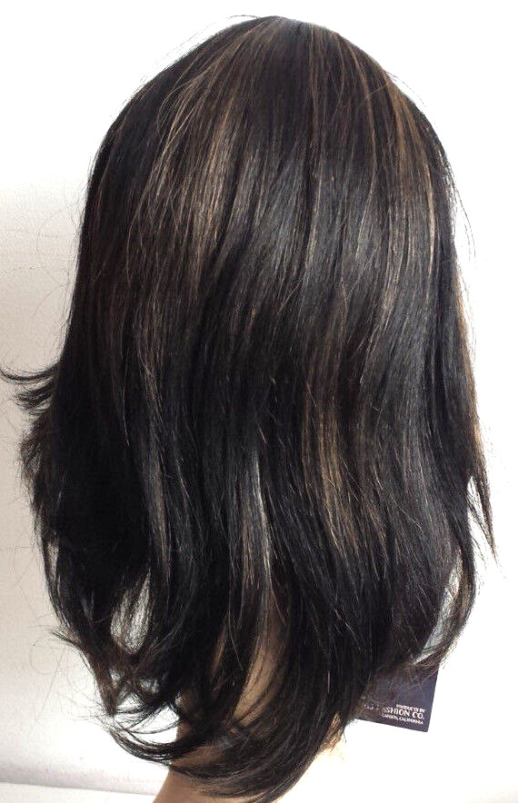 Melody Wig MT-2555 Farrah Feathered Style 70s color: FS1B/27 off-black w auburn