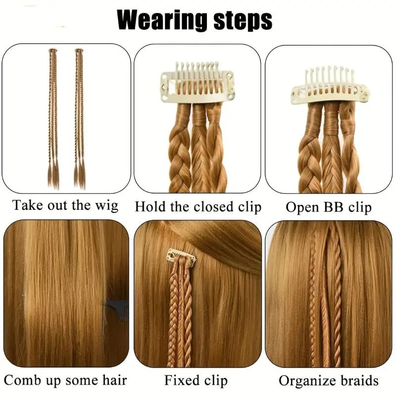 1Pairs Synthetic Clip In Hair Extensions Dirty Dreadlock Boxing Boxer Braids
