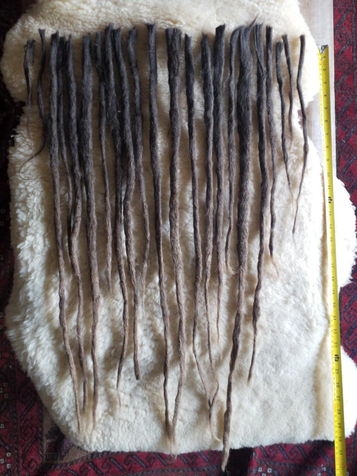 22 Real Human Hair Dreadlock Extensions 80cm – Mature, Naturally Formed, Curly