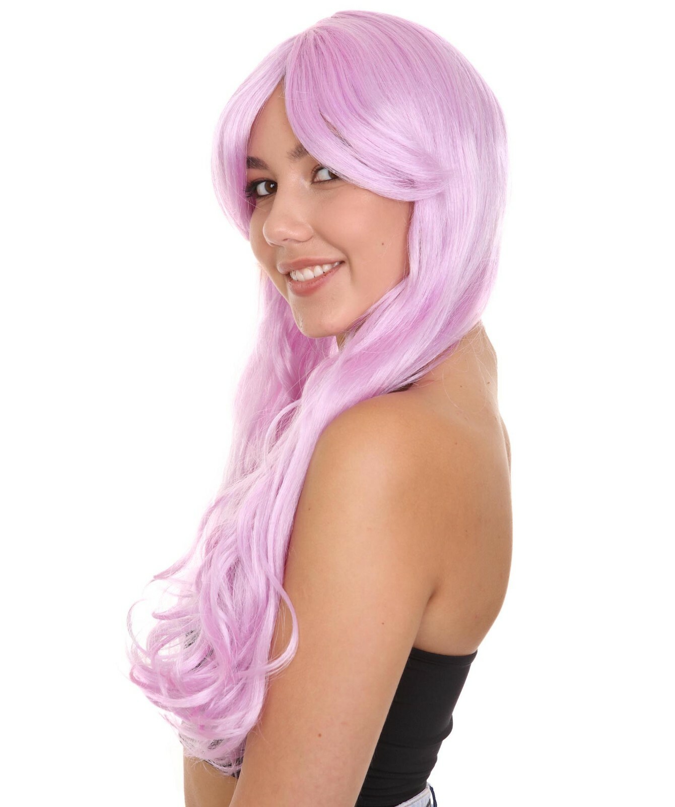 Long Curly Wig | Women’s Purple Wig | Premium Breathable Capless Cap HW-1610A