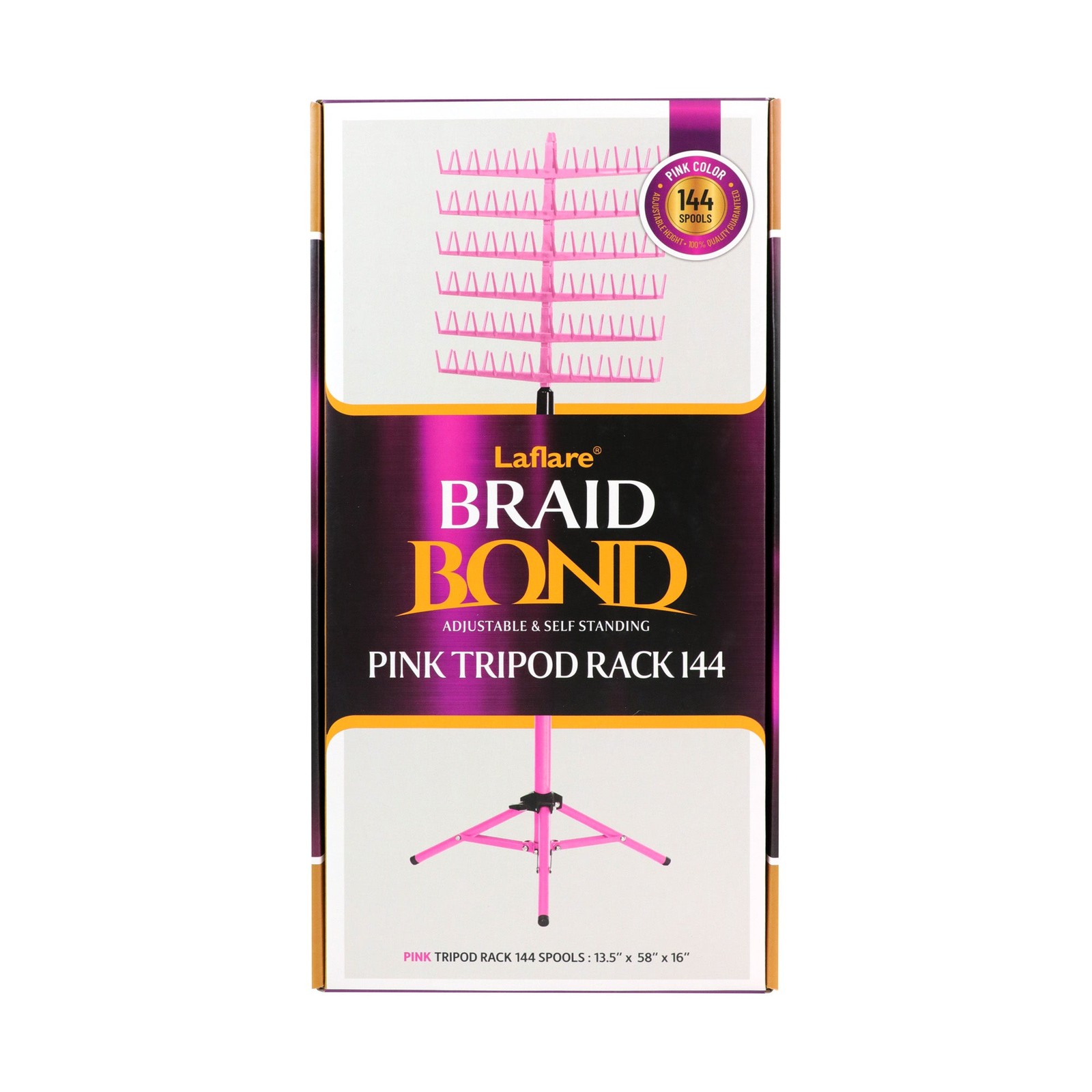 Laflare Braiding Hair Stand – Tripod Rack 144 Pegs Hair Extension Holder
