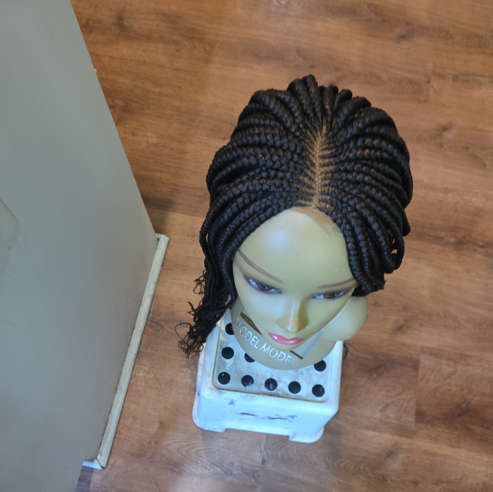 Braided Wig For Black Women Cornrow Braids Lace Front Synthetic Fiber
