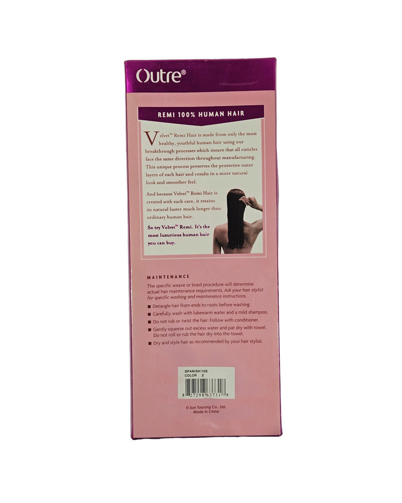 Outre Velvet Remi 10″ 100% Human Hair Spanish 10S 2
