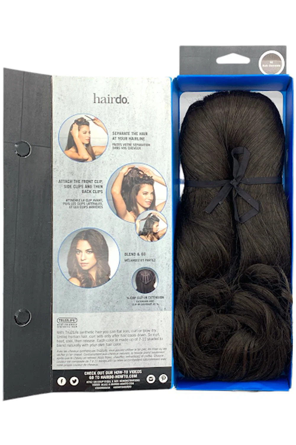 Hairdo 16in Grand Extension 3/4 Cap Clip-in Extension Dark Chocolate