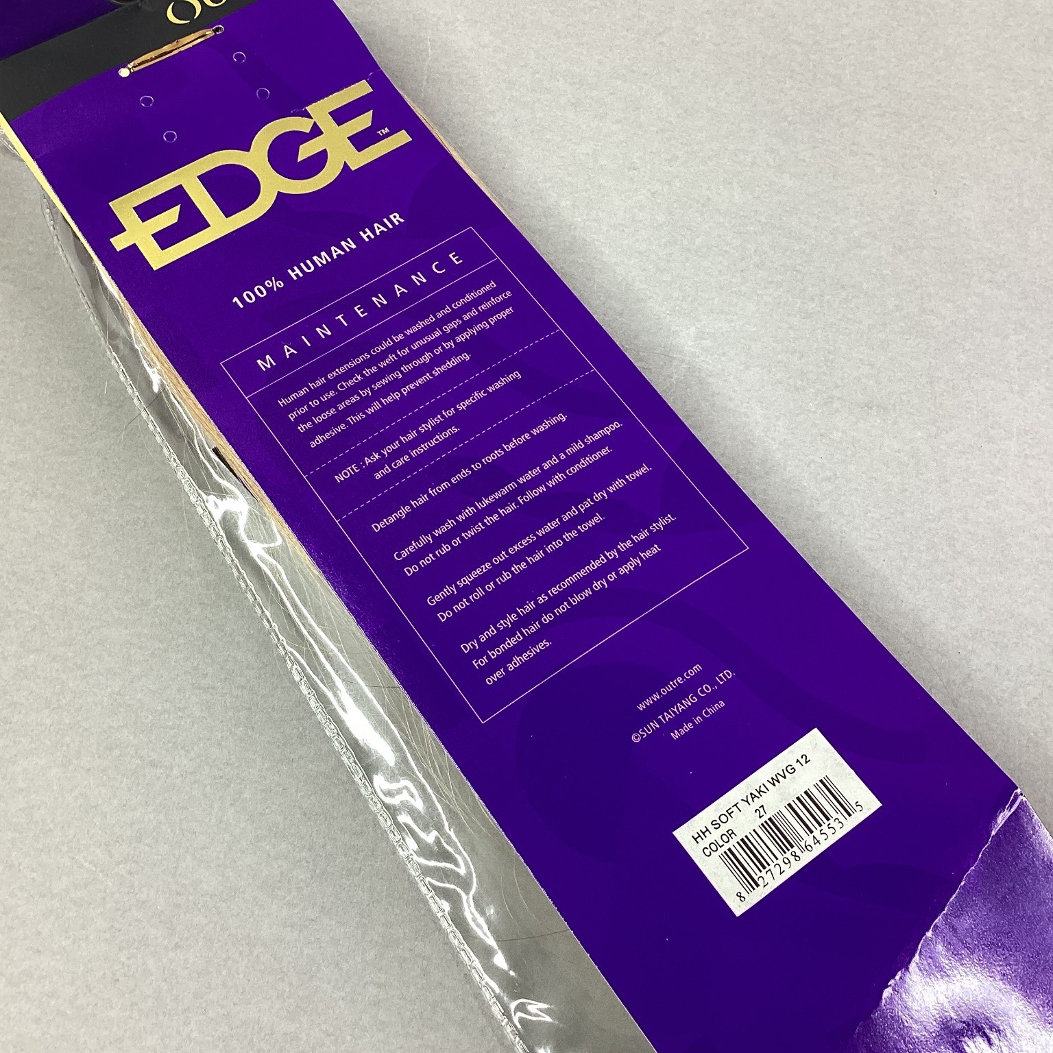 Outre EDGE 100% Human Hair Extensions 12″ Color 27 Soft Yaki Weaving