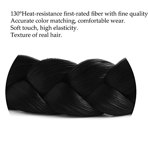 Hairband, 3 Strands Synthetic Braided Headband, Classic Chunky -strand braids Q