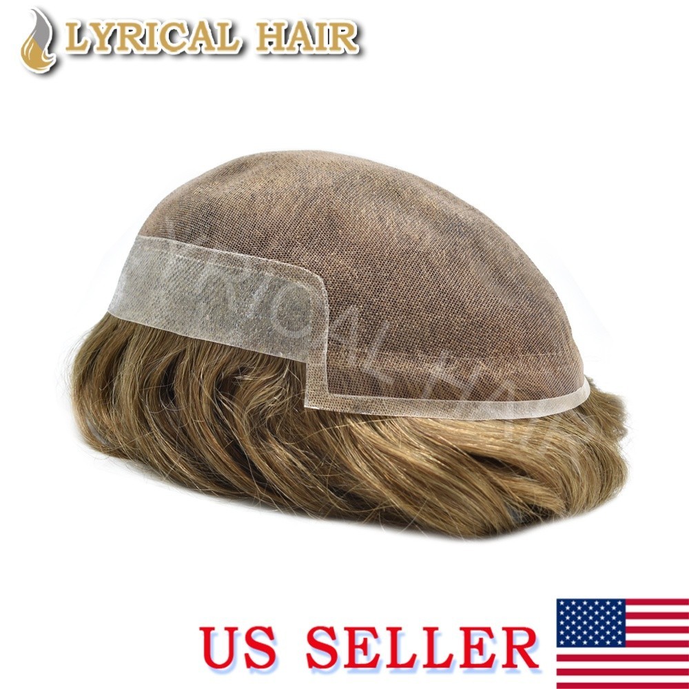 Lyrical Hair Mens Toupee Lace Front Human Hair Natural Hairline Hairpiece System