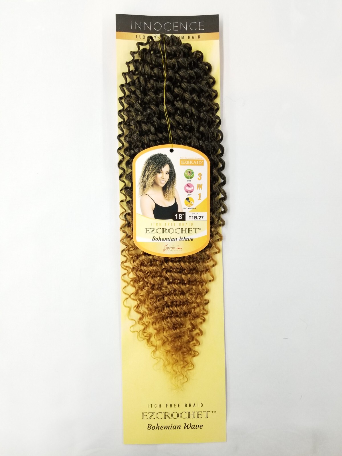 I&I Hair Innocence EZCROCHET Bohemian Wave Crochet Braiding Hair Spectra 18″