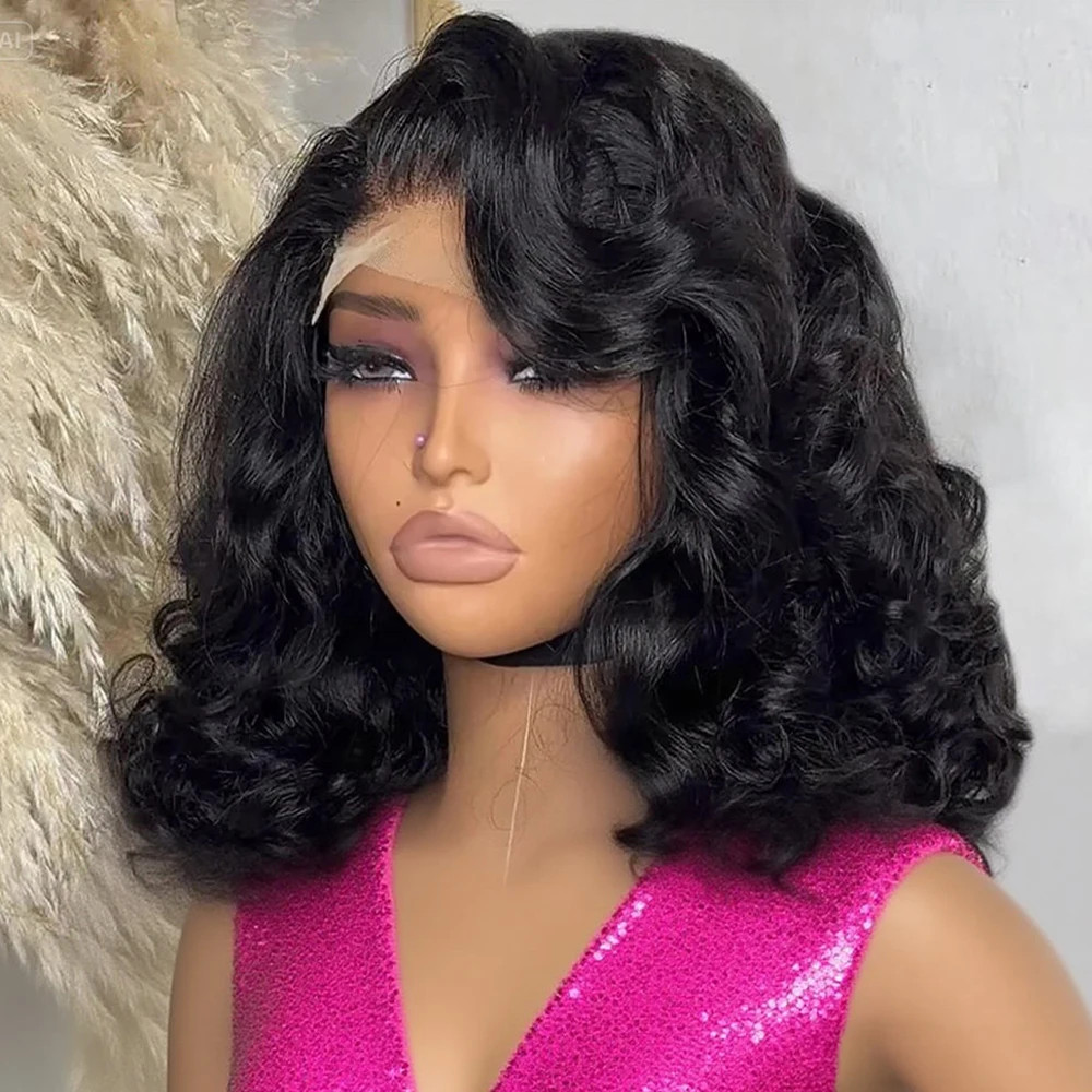Glueless Body Wave Bob Wig 13×6 Lace Front Human Hair Short Wigs for Black Women