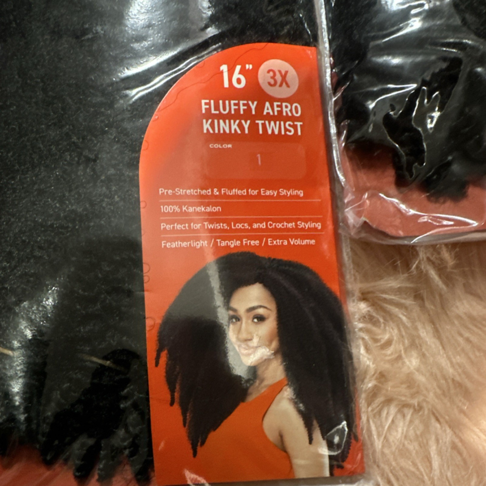 Vivace Xperts Afro Kinky Twist Crochet Hair Extension 16″ Black Tangle Free