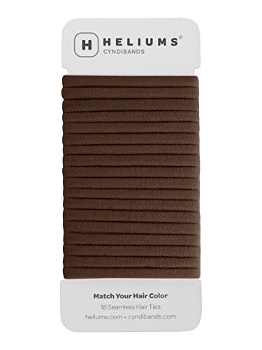 Seamless Hair Ties – Dark Brown – Skinny 6mm No Damage Ponytail Dark Ash Brown