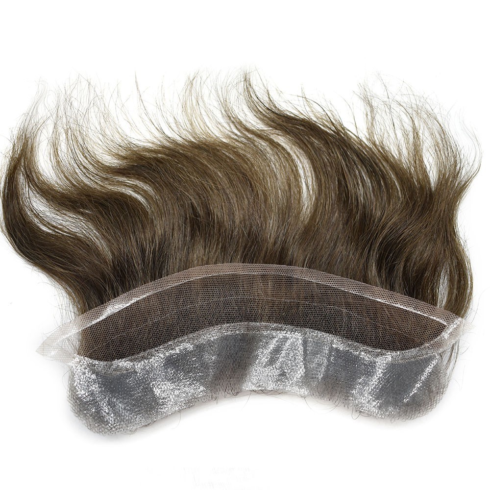 Natural Mens Frontal Swiss Lace Front Hairpiece for Receding Hairline Human Hair