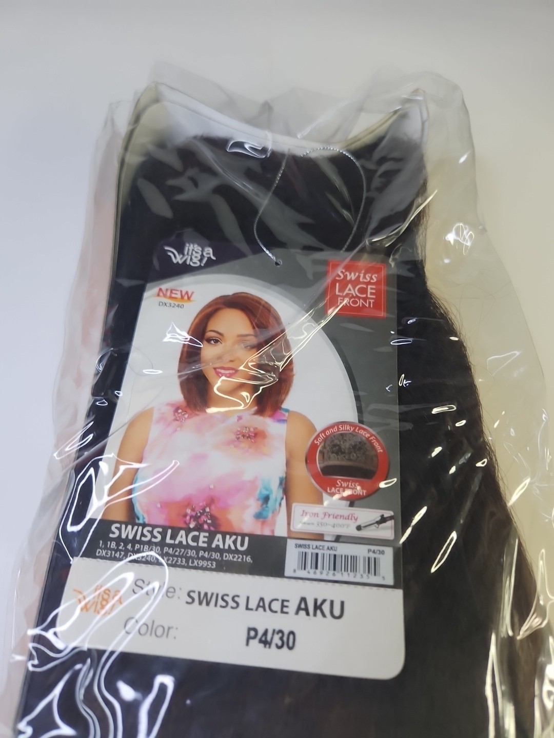 It’s a wig Swiss Lace Front Style Swiss Color P4/30 Medium Brown Wig .