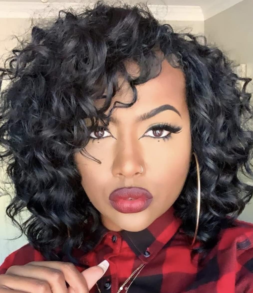 Ocean Wave Crochet Hair 9 Inch Water Wave Braiding 7 Packs Curly Black Women