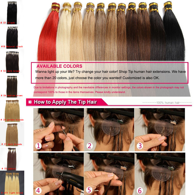 Wholesale Keratin I Tip Fusion 9A Remy Human Hair Extensions 16″18″20″22″24″