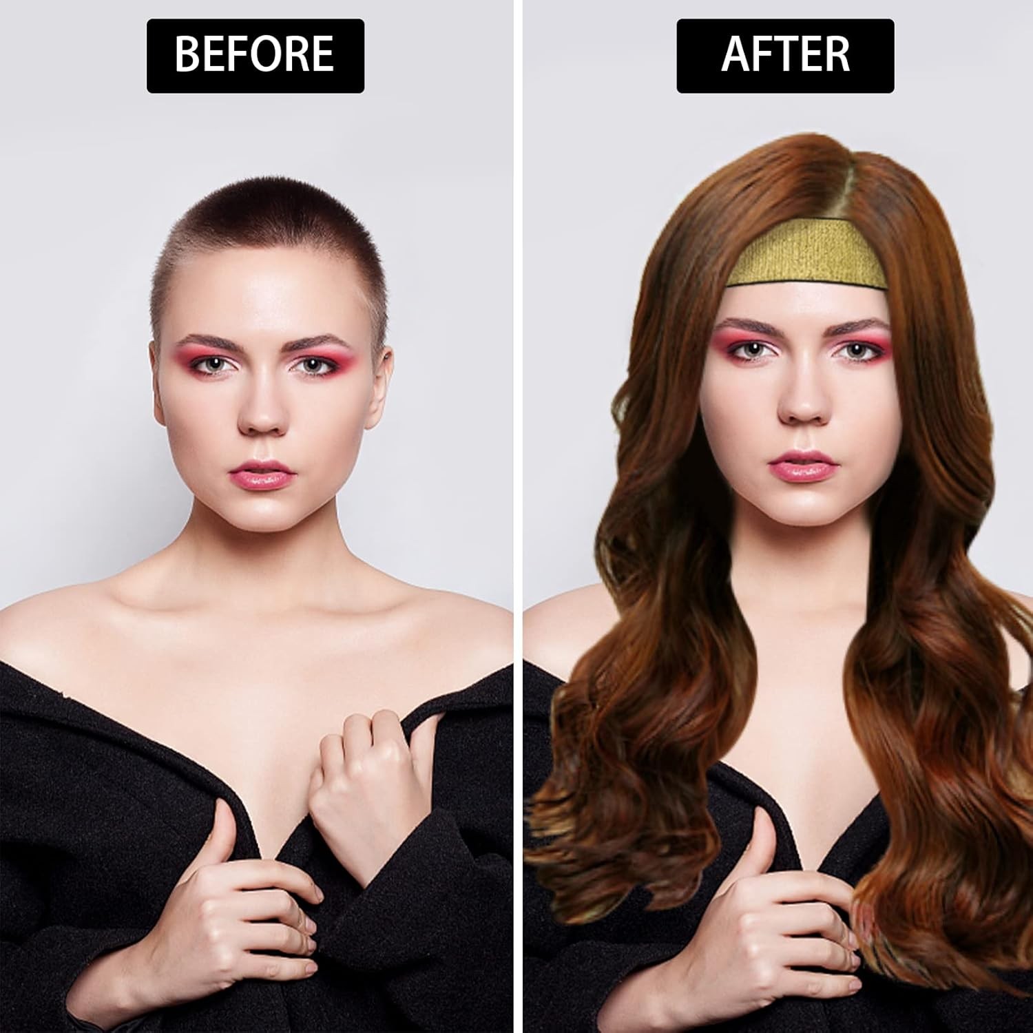 ONLYFU 8pcs Elastic Bands for Wig, Adjustable Lace Front Wig Edge Melting Bands