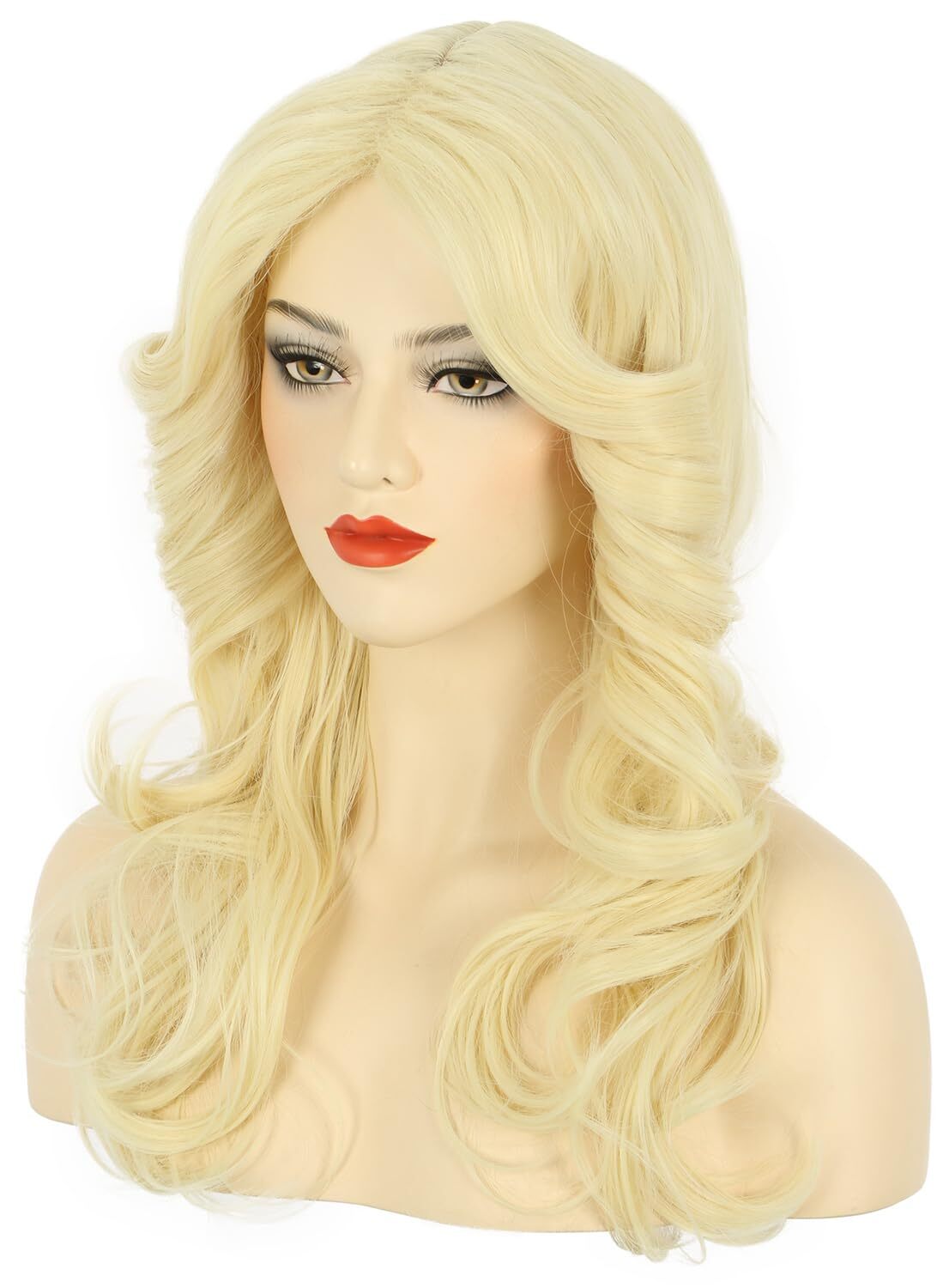 Women 70s Feathered Wig Long Light Blonde Wave Disco Wig Vintage Costume Wig …