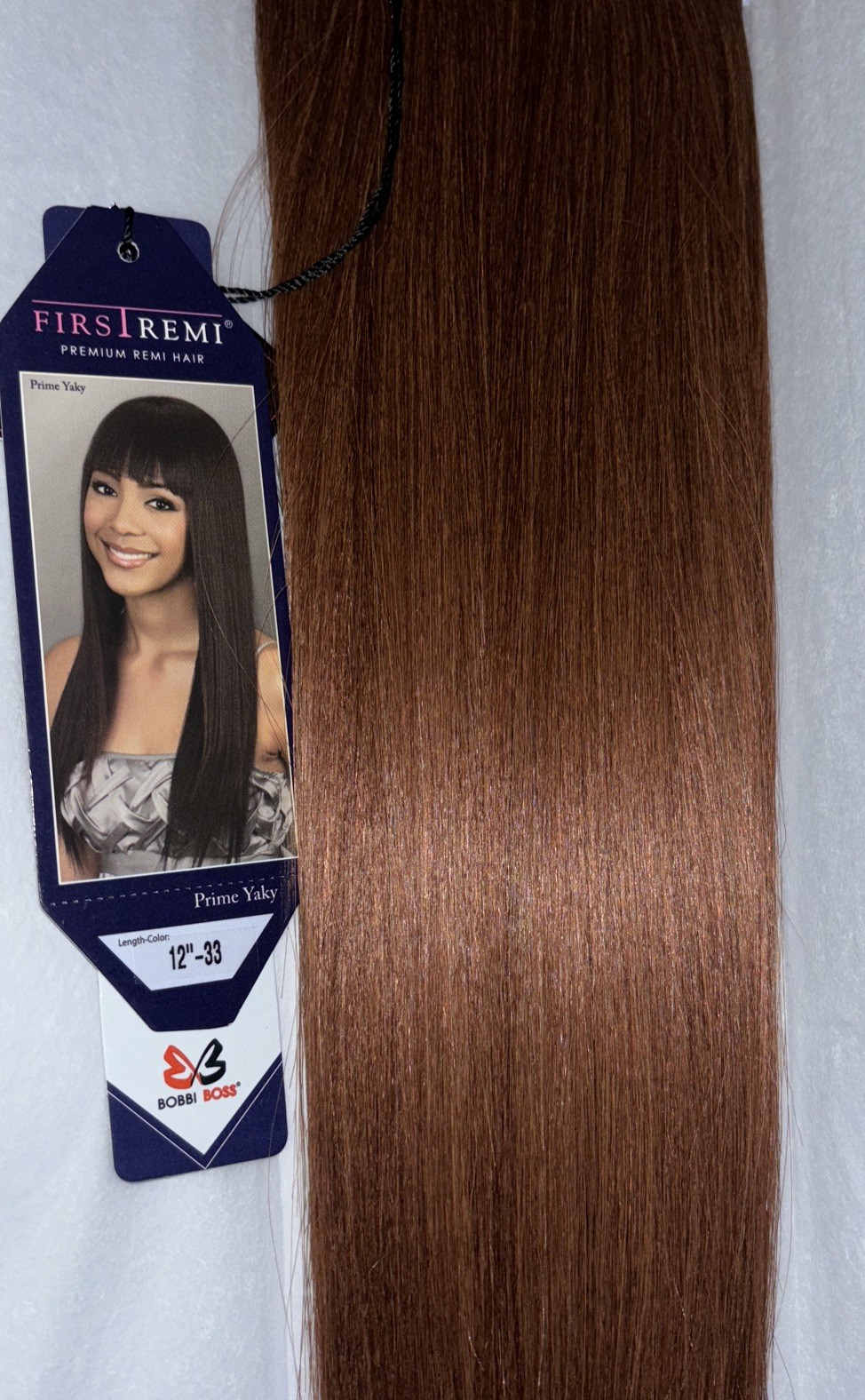 BOBBI BOSS First Remi Premium Human Hair, Prime Yaki Remi 12″ • 33, NEW
