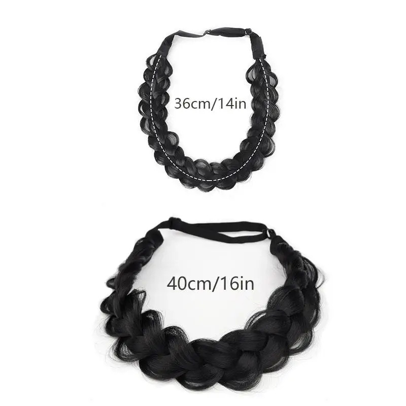 1 Pcs Synthetic Premium Adjustable Handmade Wig Braided Elastic Band Hair Fashio