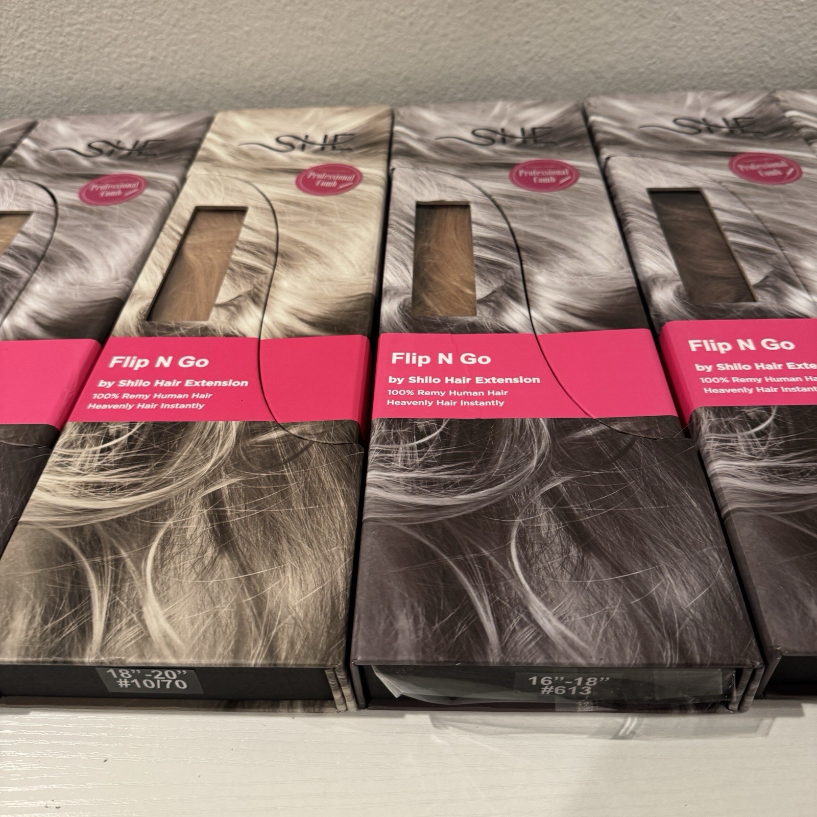 Premium Hair Extensions Flip N’ Go Various Colors And Lengths (Remy Hair) 8 Pcs