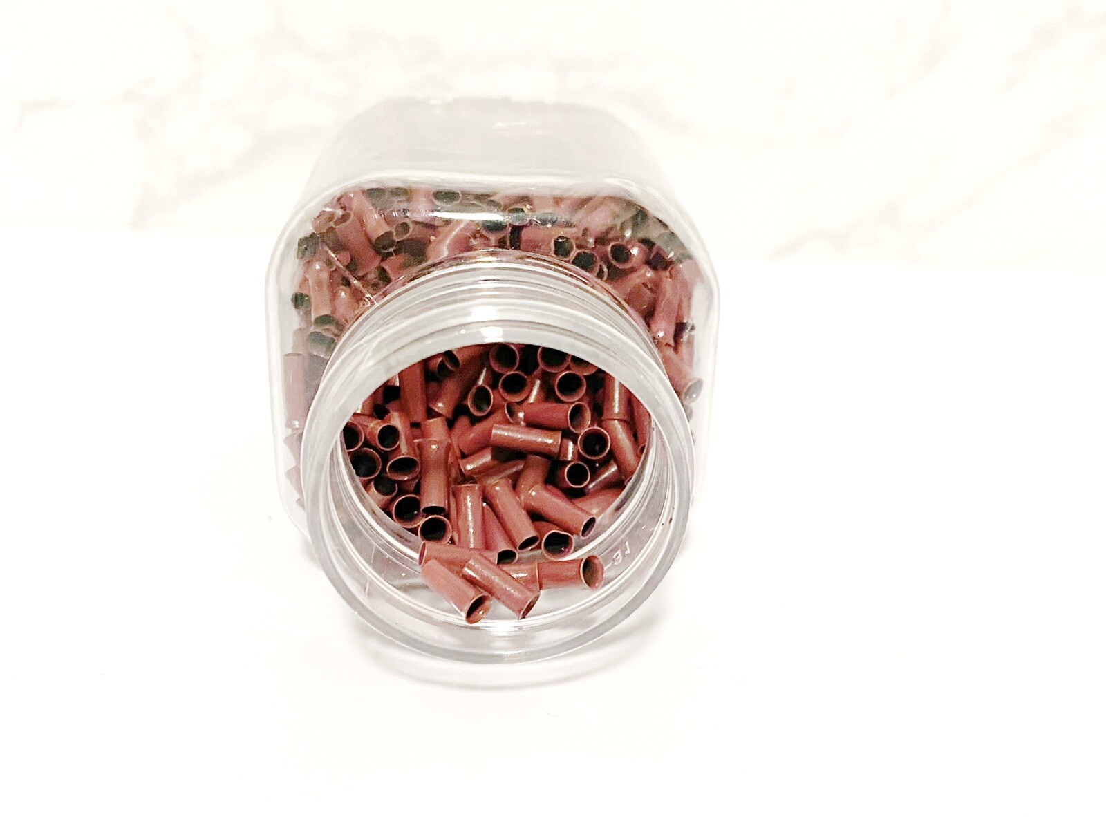6mm Burgundy Red Copper I-Tips Fusion Micro Tubes Beads Links