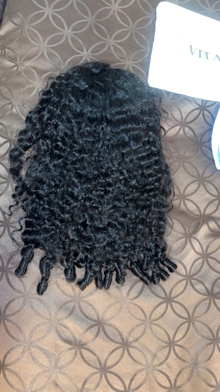 24 Inch Burmese Curly Human Hair Half Wig with Spiral Curls End Glueless 180%
