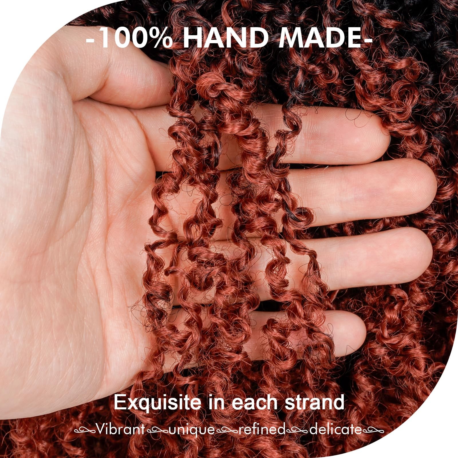 Gix Yanky Twist – 12 Inch 8 Packs 30 Strands/Pcs Ombre Ginger