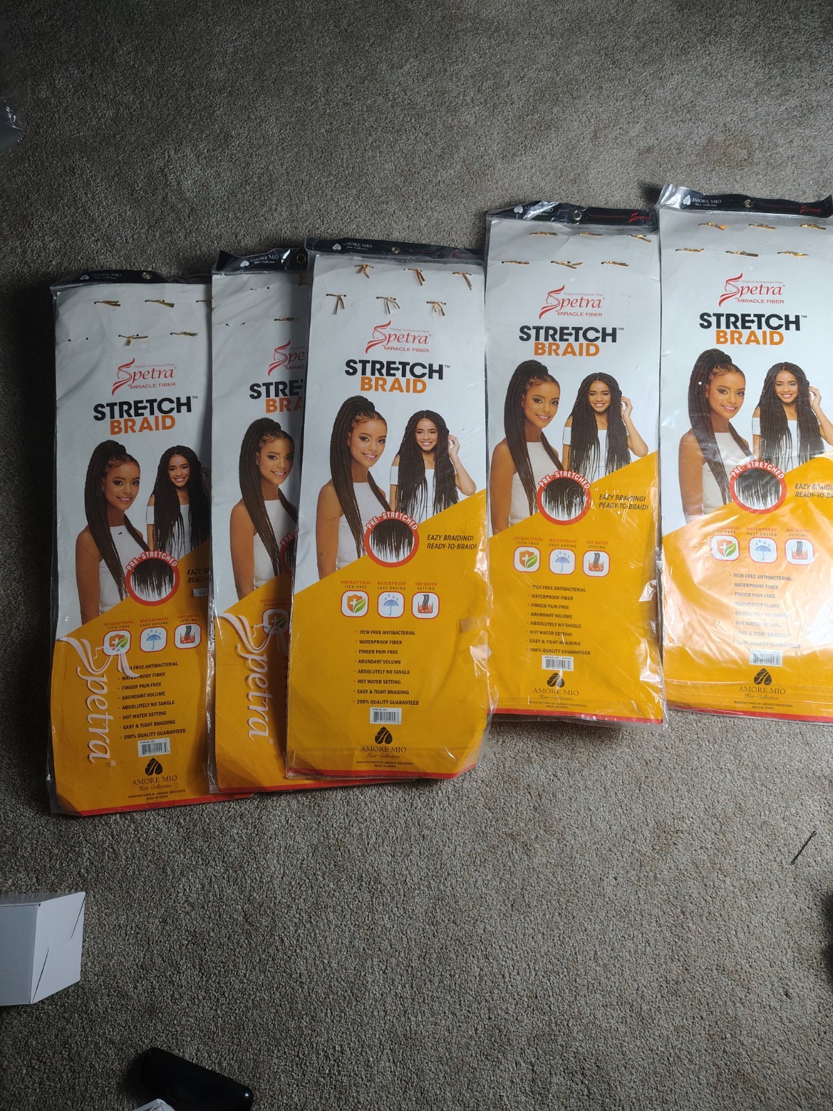 5 Packs Spetra Stretch Braid 25″ 6X Value Pack Pre-Stretched – 27 Bundles Total