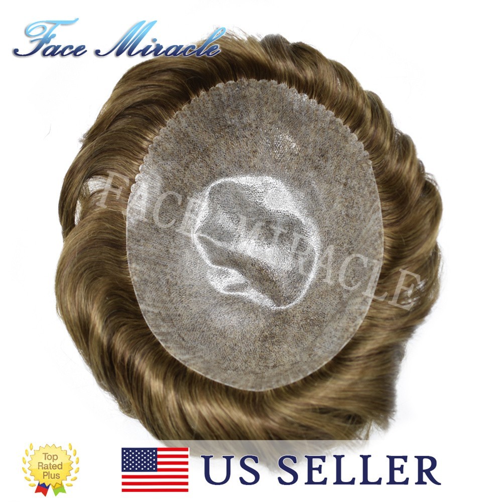Thin Skin Men’s Hair Piece Human Hair System 0.1mm PU Injected Toupee for Men