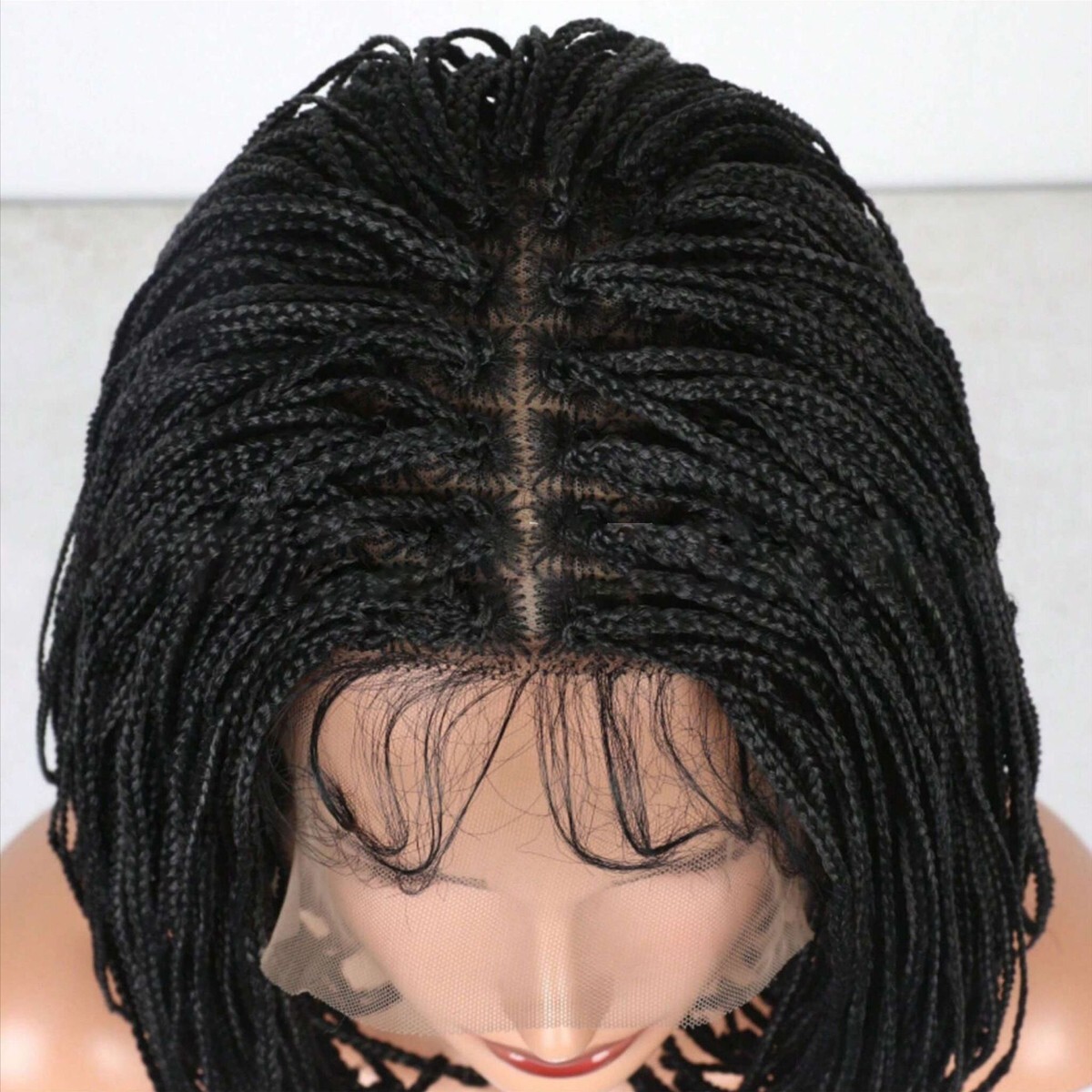 Bob box Braids Wigs for Black Women Short 12″ Lace Front Briaded Wig Baby +Hair