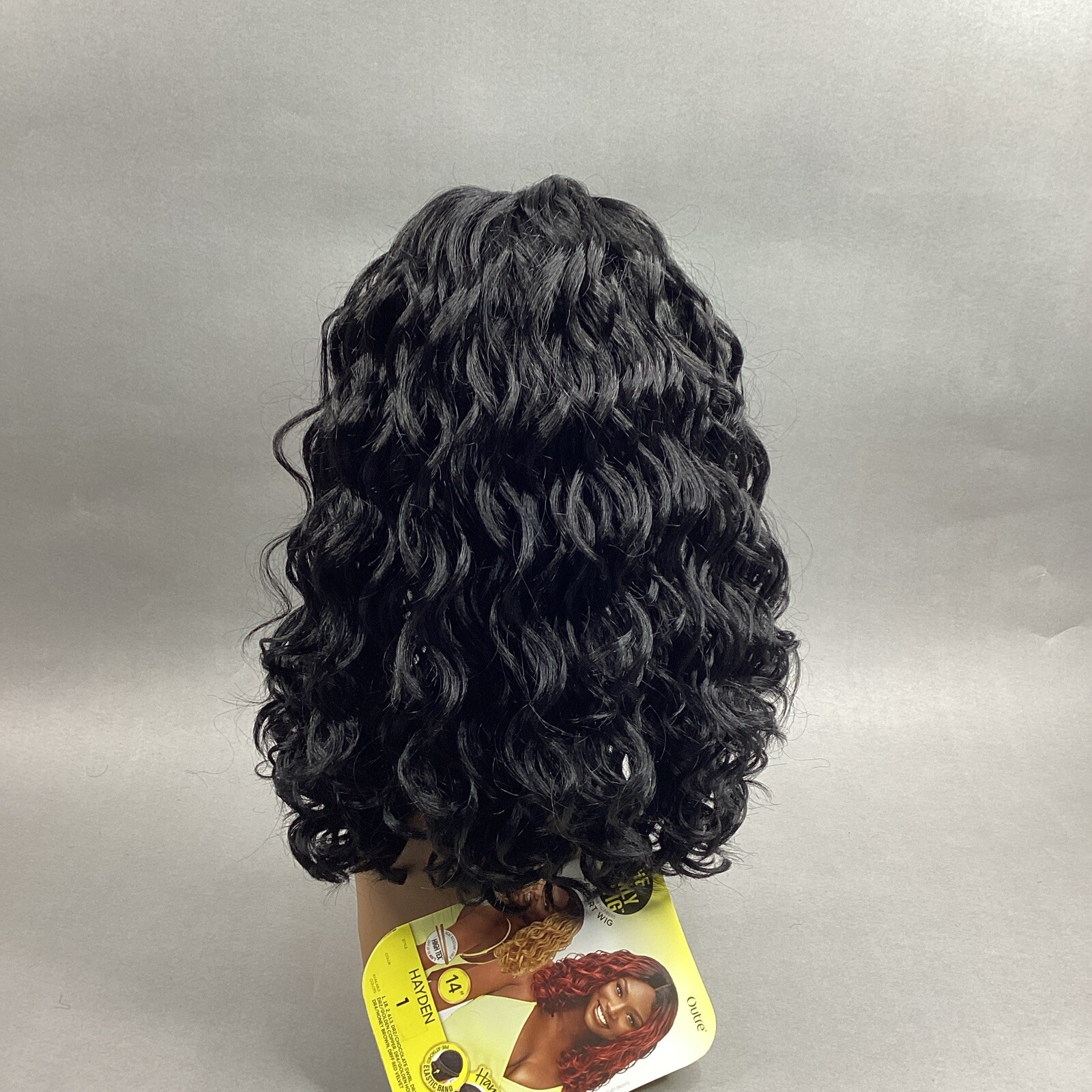 Hayden Long Wavy #1 Jet Black Premium Synthetic Lace Part Wig