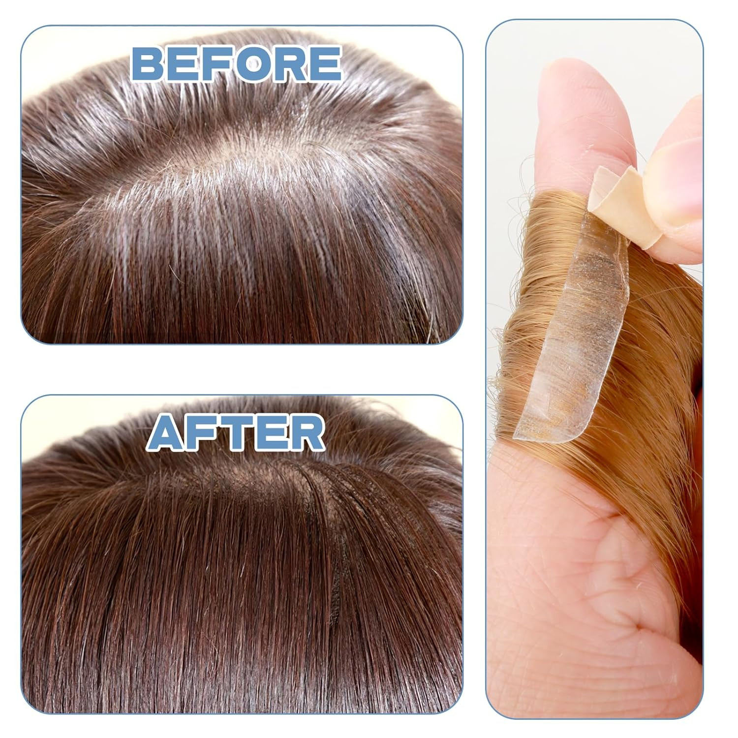 Hair Extension Tape Tabs, 144PCS Pre-Cut Double Sided Adhesive Tapes in Hair Ext