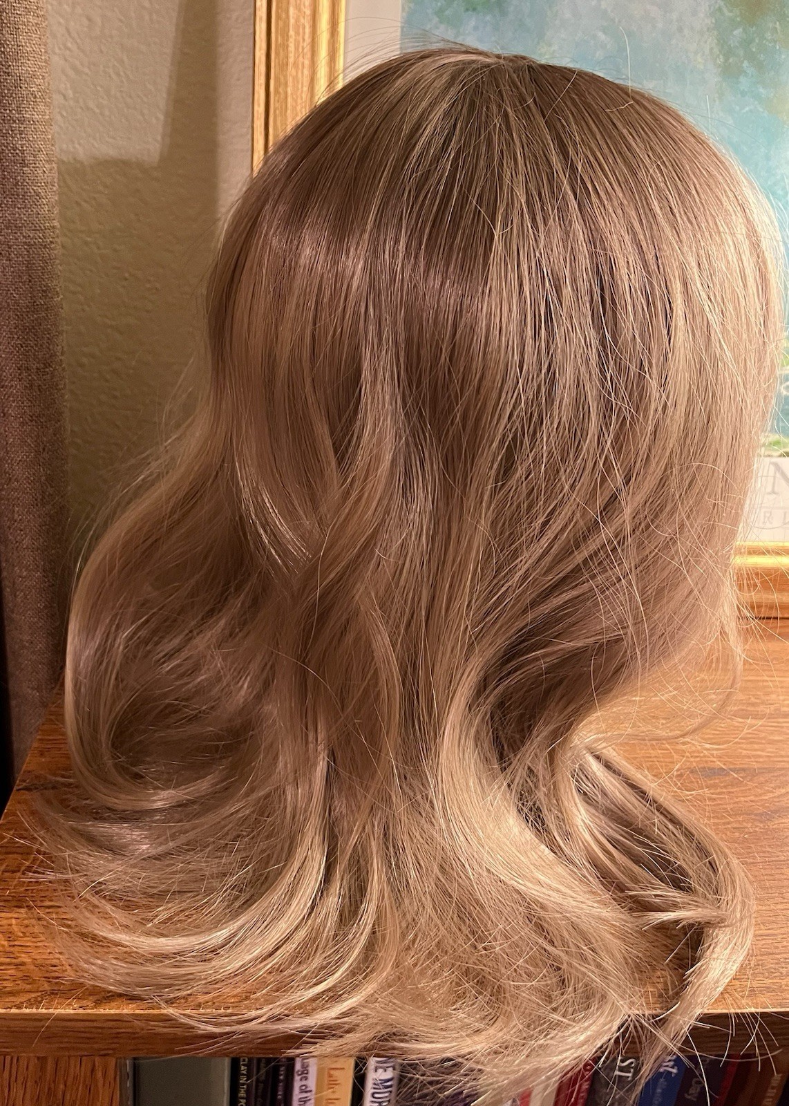 New Unbranded Golden Brown Straight Wig Bangs Soft And Silky