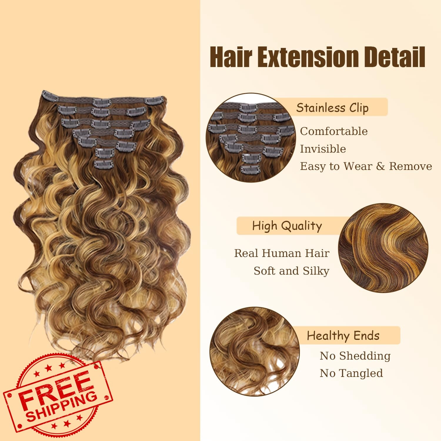 Poutpoutm P4/27 Highlight 22in 120g 7pc Wig