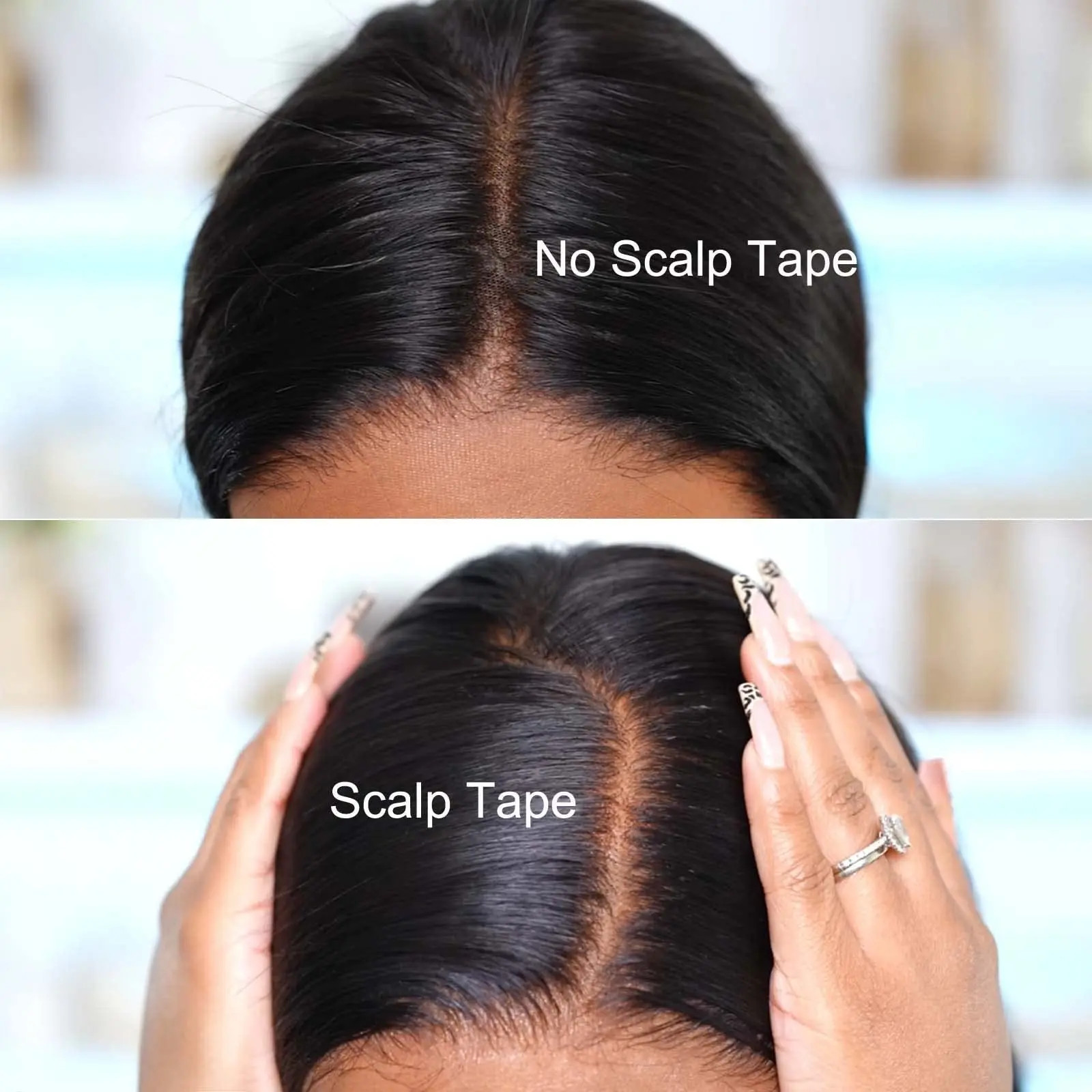 Silicone Invisible True Fake Scalp Tape for Lace Wig Parting Stitch Wigs- Makes