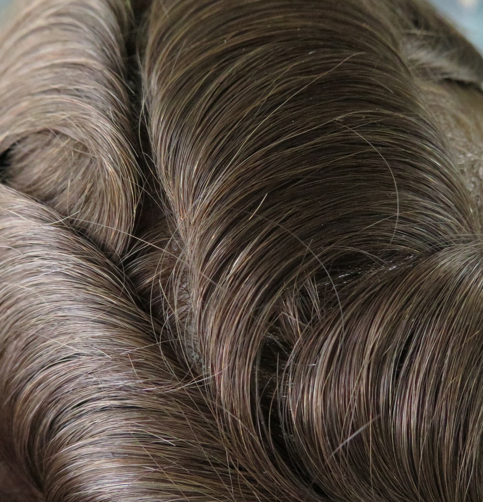 Natural Mens Human Hair Replacement System Thin Skin V-Loop Toupee Hairpiece #5