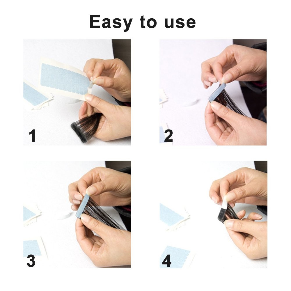 Double Sided Adhesive Pre-Cut Glue For Tape in Hair Extensions Skin Wefts OY