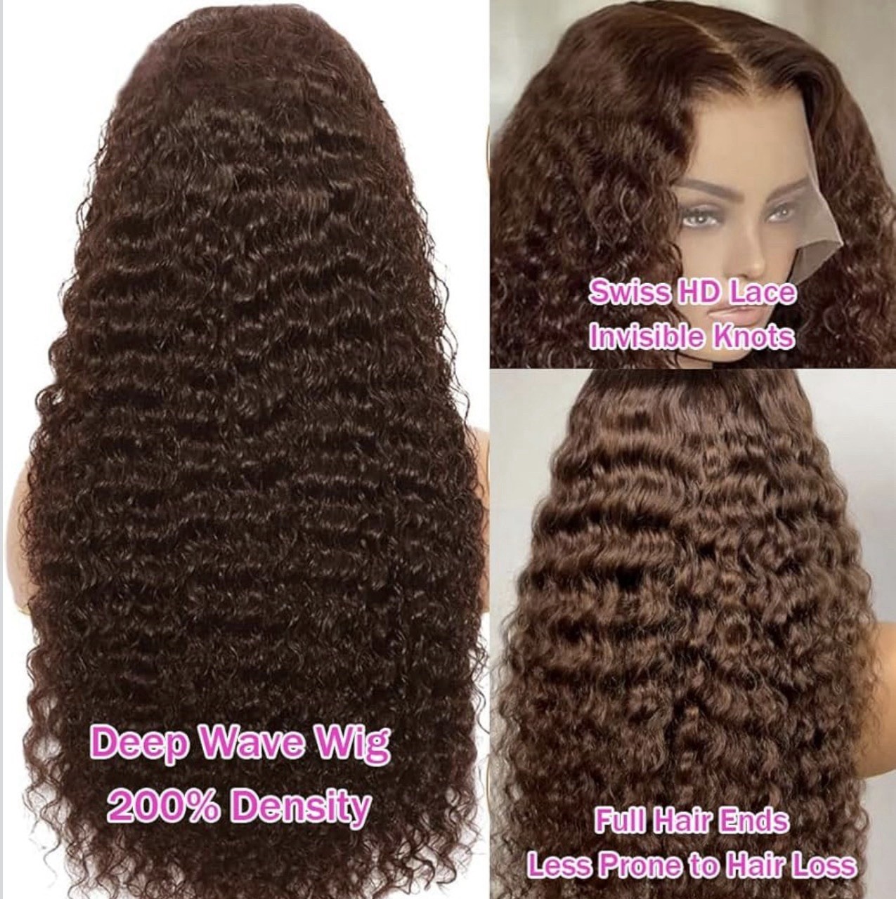 Lace Front Human Hair /Deep wave curl