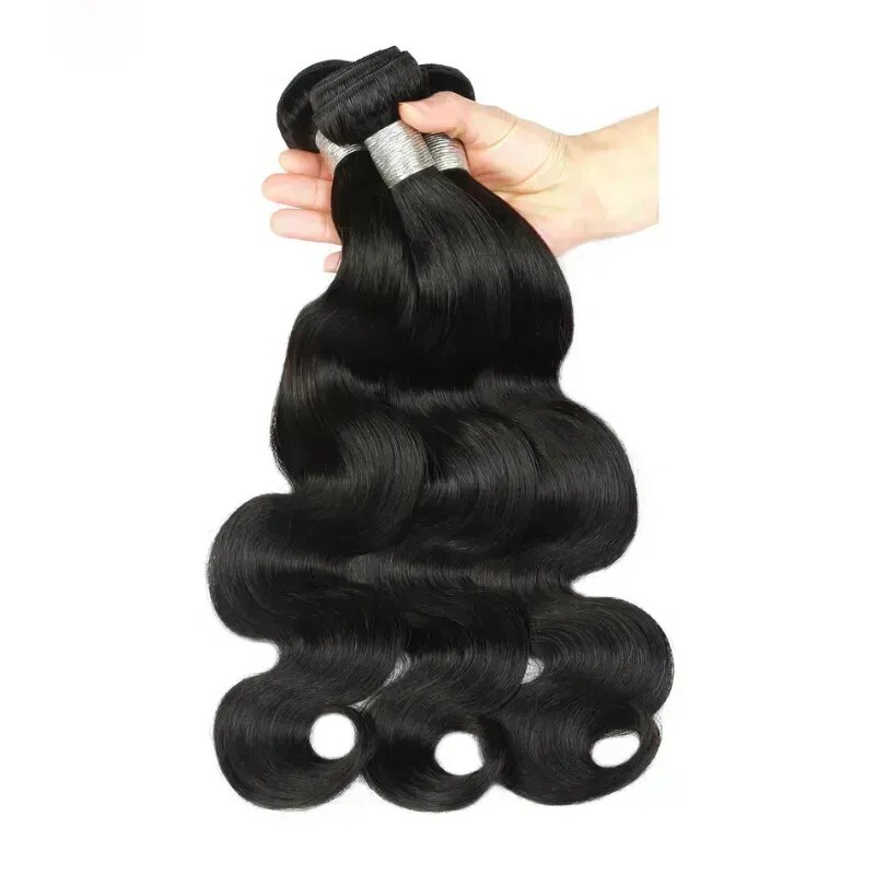 4 bundles female chemical fiber weave hair, black synthetic heat resistant